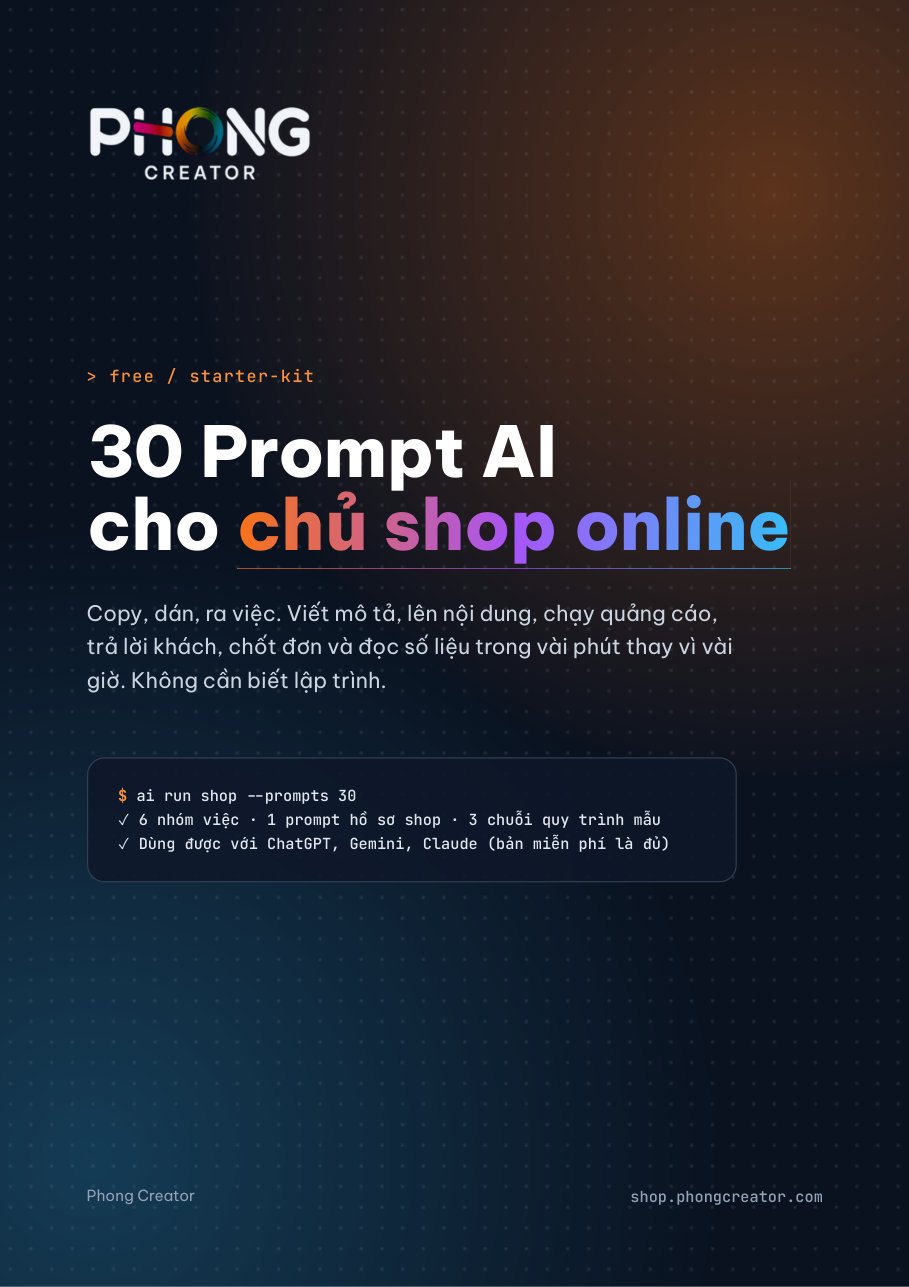 30 Prompt AI cho chủ shop online